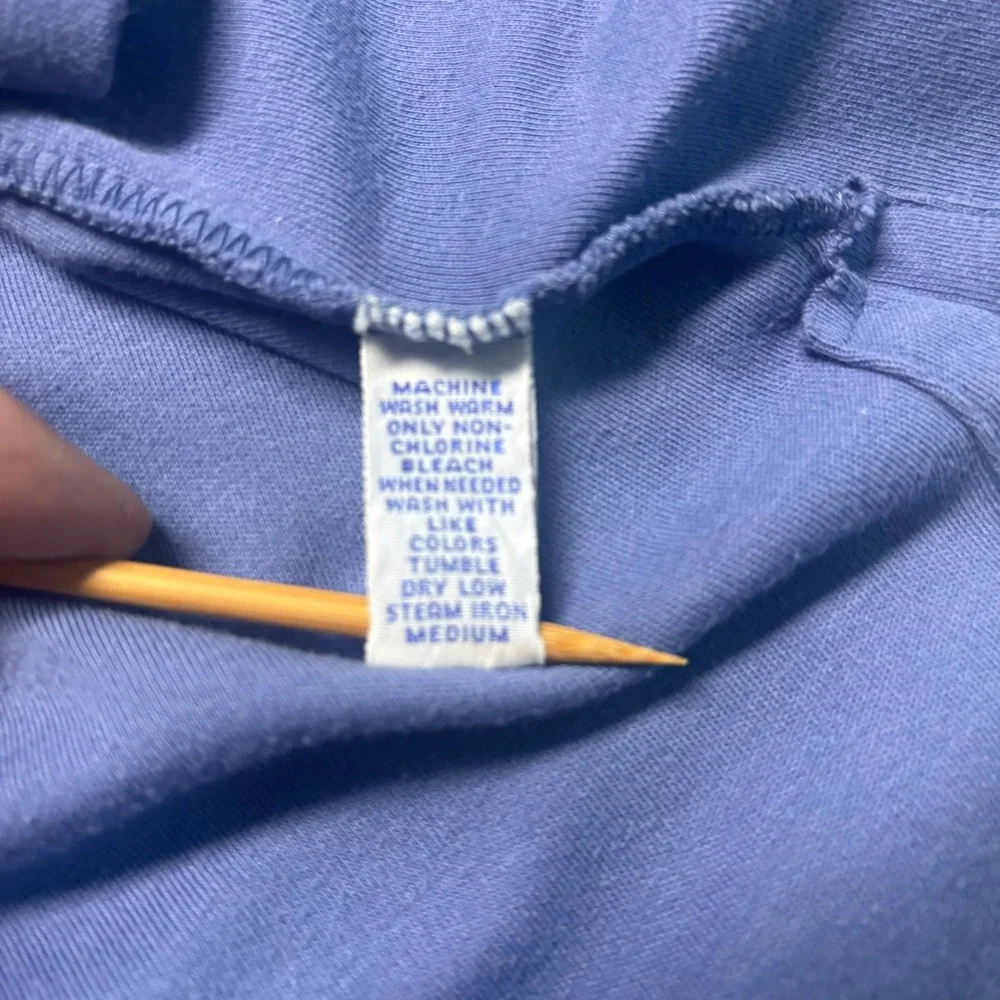 Polo Ralph Lauren Polo Shirt Large Blue Short Sleeve Cotton Mesh Orange Pony